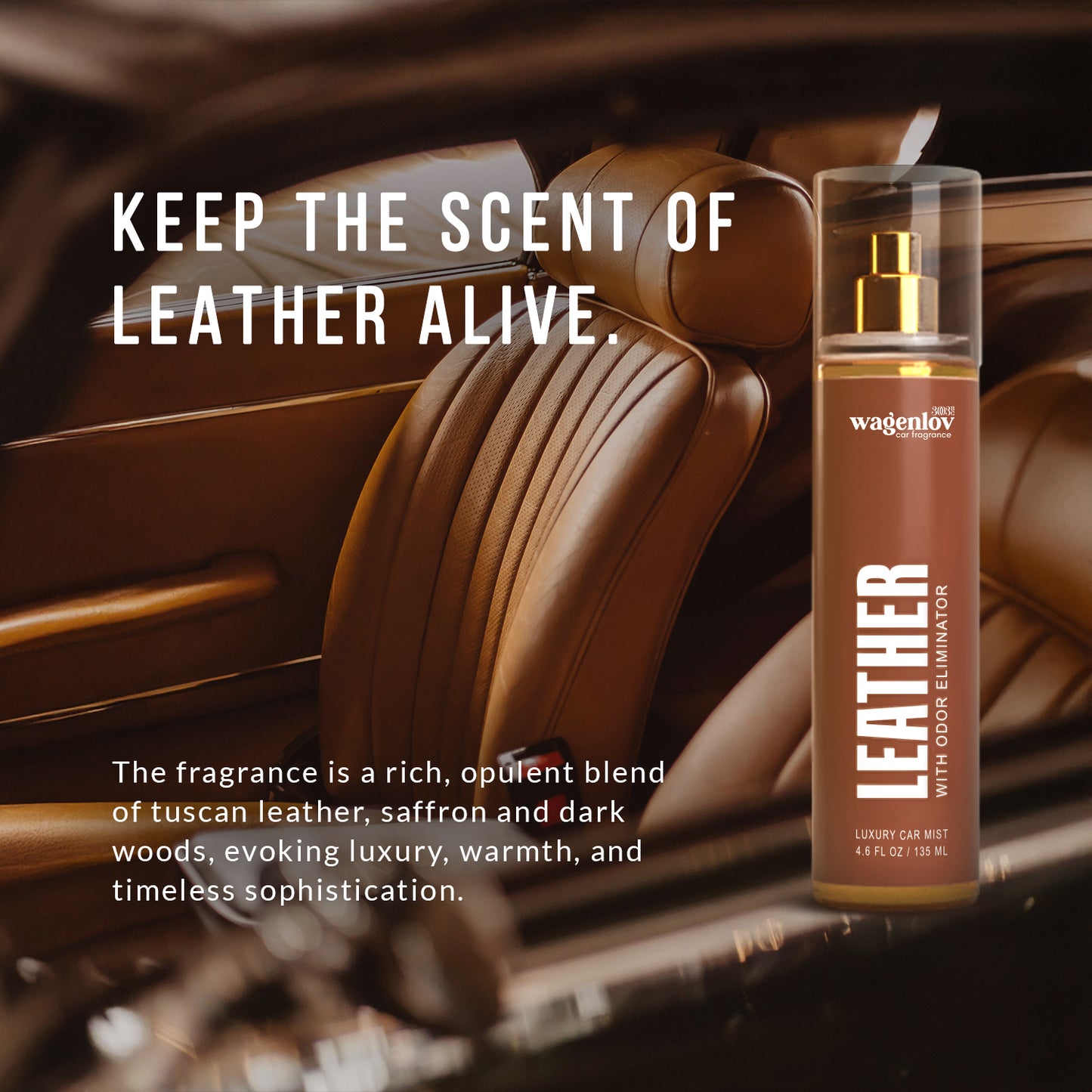 Leather with Odor Eliminator Car Mist